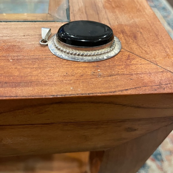 Sterling Silver and Black Onyx Pendant - Picture 7 of 9